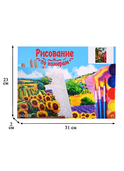 Набор для раскрашивания по номерам ТМ Рыжий Кот Холст с красками 22х30см Красивая европейская набережная (Арт. HS232) - фото 3