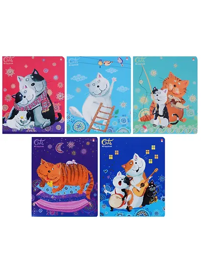 Тетрадь в клетку Альт, "Весёлый кот", 48 листов, в ассортименте - фото 5