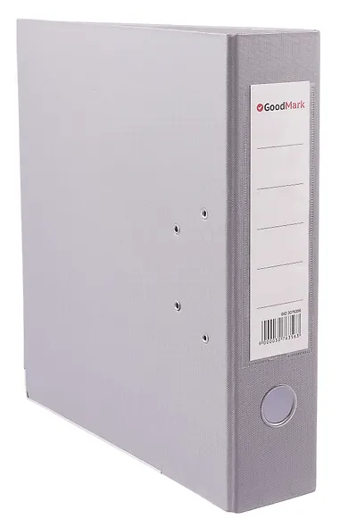 Папка архивная 70мм А4 серая, бумвинил, GoodMark - фото 2