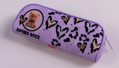 Пенал-косметичка "Пушистый мишка" 21*8*4см, на молнии мягкий - фото 7