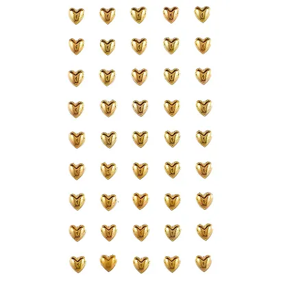 Наклейки сердца золото, 45 штук - фото 2