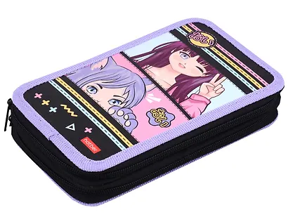 Пенал 2отд. "АНИМЕ" 190*110мм, молния, глянц.ламинация, таблица умножения, инд.уп. - фото 1