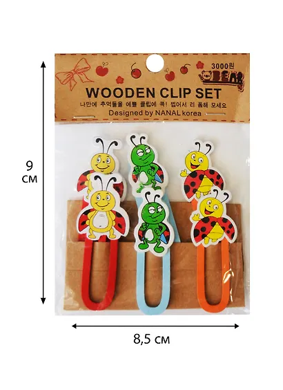 Закладки "Божьи коровки" деревянные (6 шт.) (002328) (Карамба) - фото 3