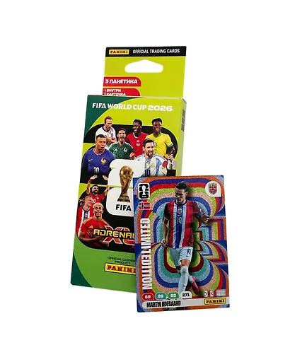 Набор коллекционных наклеек и карточек "Чемпионат мира FIFA World Cup 2026", PANINI WORLD CUP 2026 TCG (набор из 3 пакетиков карточек + 1 карточка Limited Edition), 25 штук в наборе - фото 14