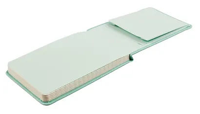 Блокнот А6- 100л лин. "Joy Book. Ментоловый" 7БЦ, иск.кожа, тонир.блок, скругл.углы, горизонт.резинка, карман - фото 4