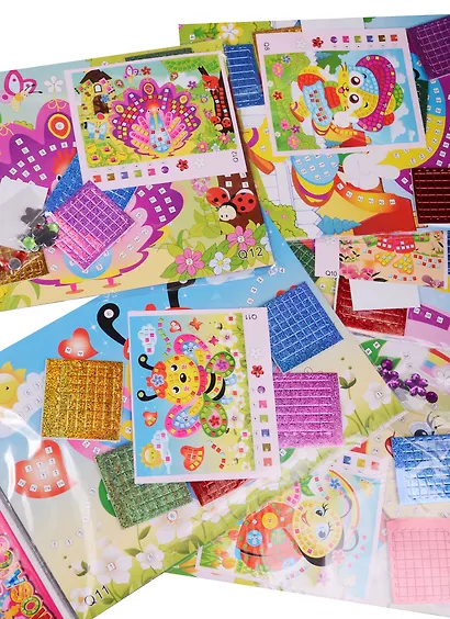 Аппликация блестящими подушечками (пакет) с подв., 12 видов (11-01488-Q) - фото 4