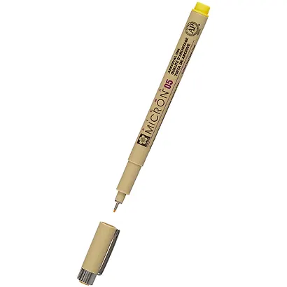 Капиллярная ручка «Pigma Micron», Sakura, 0.45 мм, жёлтая - фото 2