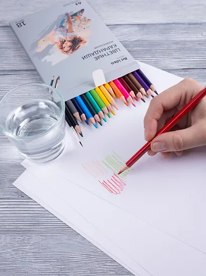 Карандаши цветные 18 цветов акварельные, Art idea - фото 4