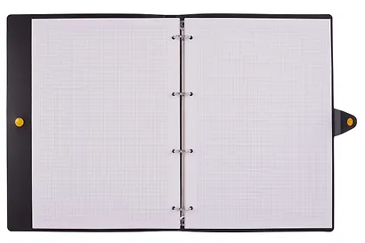 Тетрадь А4 80 листов, клетка, "Favorite Black. No 1" на кольцах, сменный блок, на кнопке - фото 3