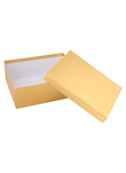 Коробка подарочная "Металлик желтый", 18.5 х 24 х 9 см - фото 3