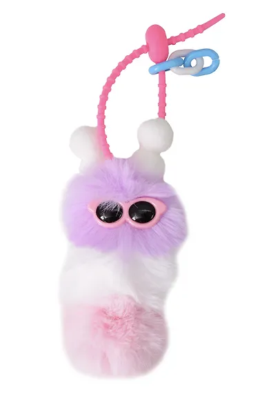 Брелок-обвес на сумку Гусеница (фиолетовая) (иск.мех) (10см) (12-4305-202509-NI-71/3) - фото 2