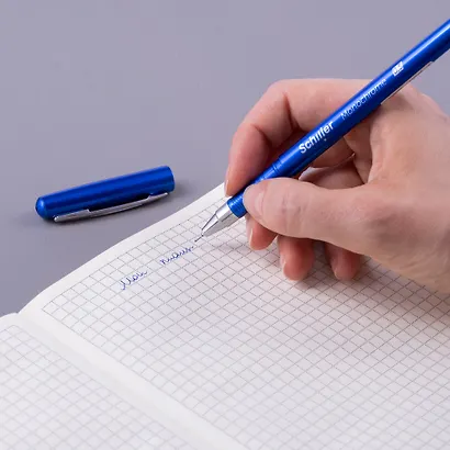 Ручки гелевые синие 12 штук "Monochrome" 0,5 мм, Schiller - фото 4