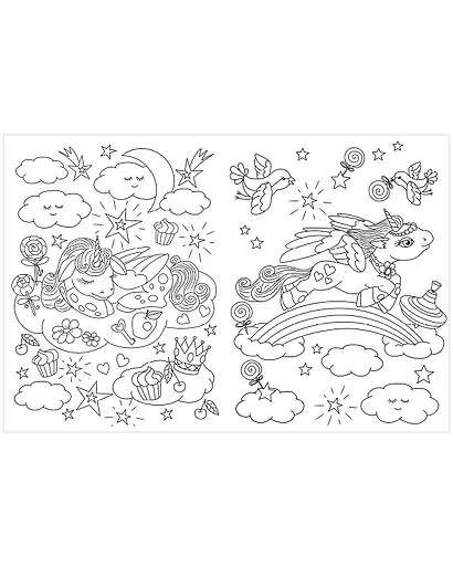 Волшебные единороги. Веселые раскраски - фото 6
