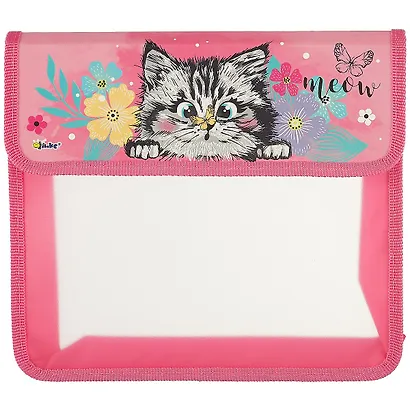 Папка для тетрадей А5 "Котёнок с цветочками" липучка, Оникс - фото 1