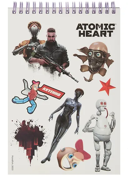 Творческий блокнот cо стикерами «Atomic Heart. Баба Зина», A5 - фото 2