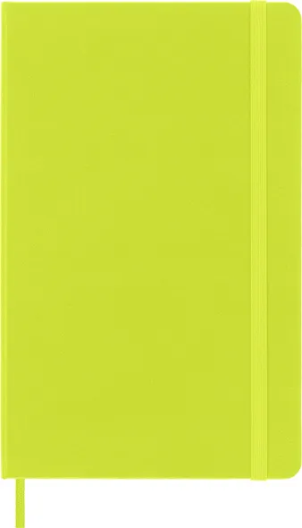 Книга для записей А5, 120 листов в линейку "Classic Large", твердая обложка, лаймовый, резинка, ляссе, Moleskine - фото 3