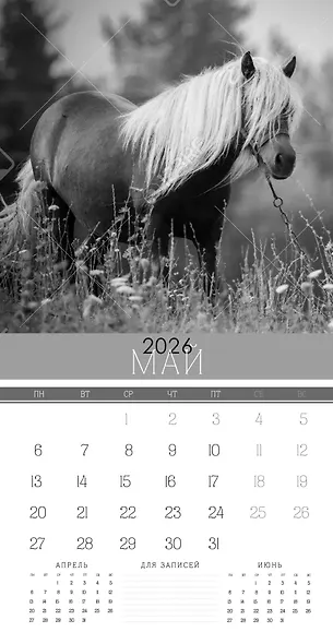 Календарь 2026г 300*290 "Символ года", вид 1 настенный, на скрепке - фото 3