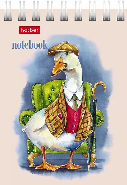 Блокнот А7 40л кл. "GUSSI" мел.картон, гребень, ассорти - фото 4