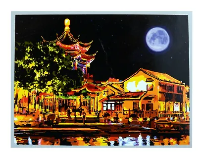 Скретчинг 30*40см Ночные города "Сучжоу под луной" - фото 2