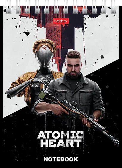 Блокнот А6 40 листов, клетка, "Atomic Heart" гребень, в ассортименте - фото 2
