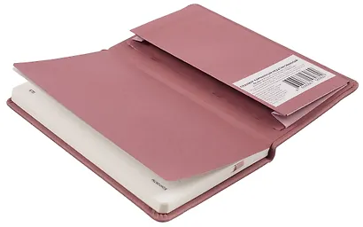 Планинг недат. 64л "Joy Book" малиновый латте, карманный, иск.кожа 7Б, скругл.углы, тонир.блок, резинка, офсет, ляссе - фото 3