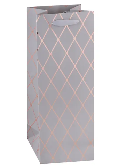 Пакет бутылочный 35*13*9 "Подарочный" бум.мат - фото 2