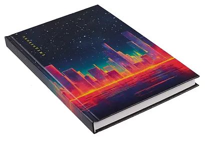 Ежедневник недатированный А5 128 листов, "Ночной город", ламинация Chameleon - фото 2