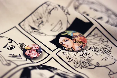 Набор значков Токийские мстители. Антагонисты (металл) (5 штук) - фото 2