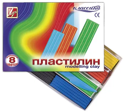 Пластилин 8 цветов 160гр "Классика" - фото 1