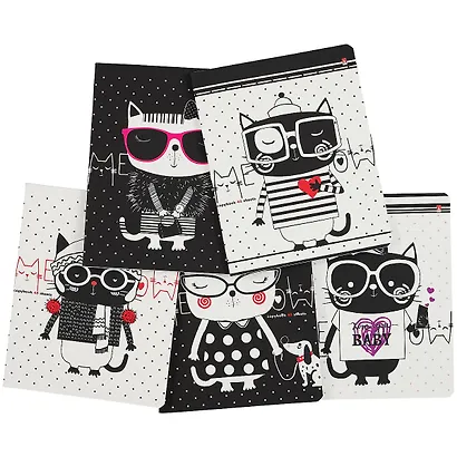 Тетрадь в клетку Альт, Ginza cats, 48 листов, в ассортименте - фото 7