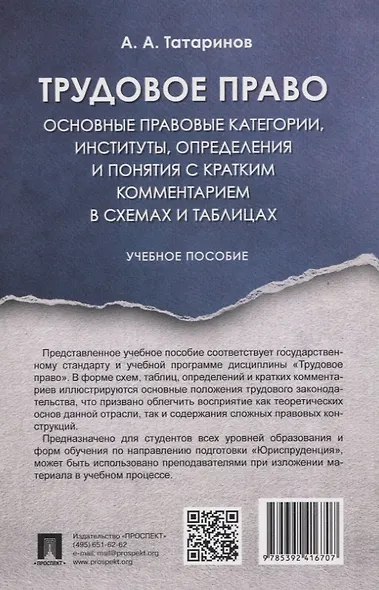 Трудовое право: основные правовые категории, институты, определения и понятия с кратким комментарием в схемах и таблицах - фото 2