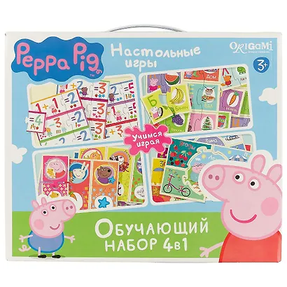 Обучающий набор, Оригами, Peppa Pig 4в1 Азбука. Считалочка. Времена года. Прятки. 01973 - фото 2