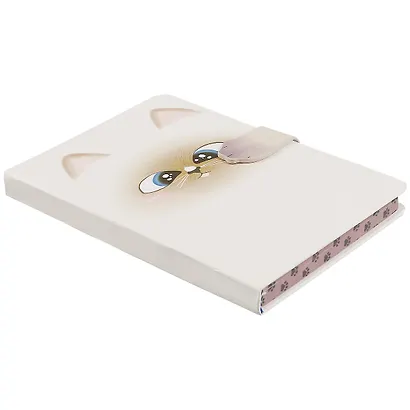 Блокнот с фигурной магнитной застежкой-лапкой Мордочка котика (256стр) (13х19) - фото 2