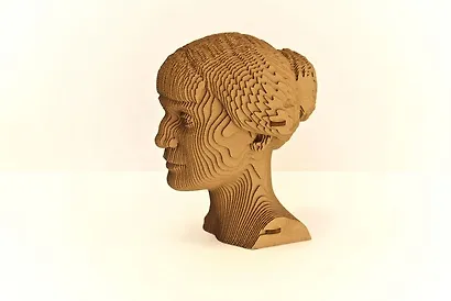 Конструктор из картона Декоративный бюст - 3D Ахматова - фото 3