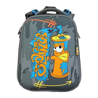 Рюкзак каркасный Hatber, ERGONOMIC Graffiti 37*29*17см, 2 отделения на молнии, светоотражающие элементы - фото 2