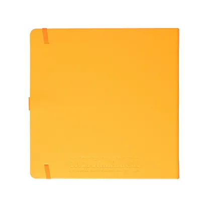 Скетчбук 20*20 80л "Sketchmarker"  оранжевый неон, 140г/м2, слоновая кость, тв.обл. - фото 3