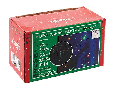 Гирлянда LED новогодняя  (разноцветная) (3м) (92814) - фото 1