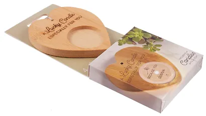 Набор чайных свечей с подсвечником Сердце Lucky Candle (4 штуки) - фото 2