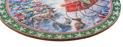 Сувенир, Gift-and-Home, Подставка под горячее, Рождественские Подарки d=17см, пробка - фото 5