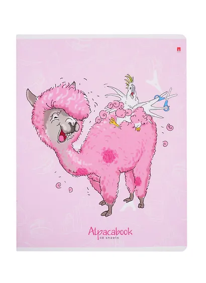 Тетрадь в клетку Альт, "Альпака и ее друзья", 48 листов, в ассортименте - фото 1