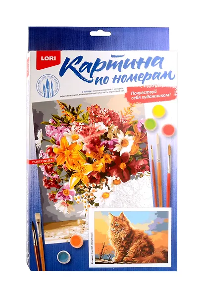 Набор для творчества LORI. Картина по номерам на картоне "Рыжик" - фото 2