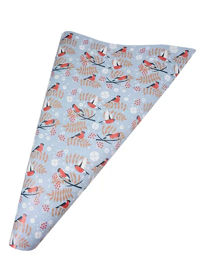 Бумага упаковочная 70*100см "Снегири. Frost" НГ, инд.уп. - фото 1