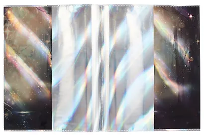 Обложки 03шт д/тетрадей гологр. "Лучезарный кот" 346*215мм, ПВХ 70мкм, три наклейки для персонализации, подвес - фото 10