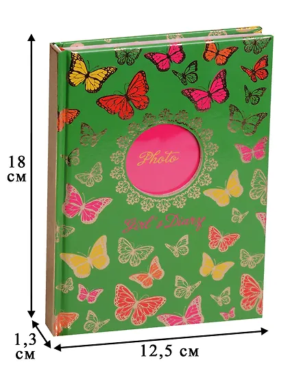 Ежедневник девочки А6+ 80л 125*178 "СЕРДЦА, ЦВЕТЫ" обл.карт.и бум., тисн.фольгой, ляссе, Феникс - фото 4