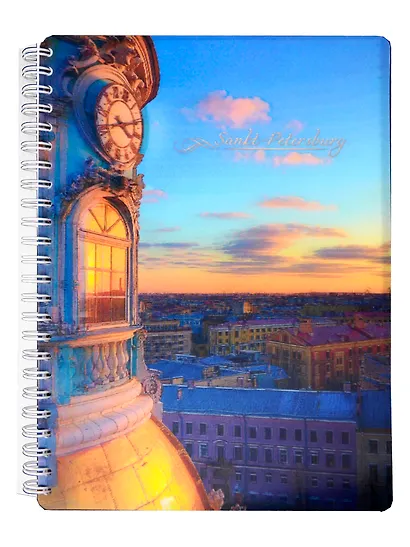 Тетрадь А5+ 100л клетка спираль пластик. обл с кнопкой и тиснением Safebook 15с22 - фото 1