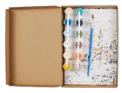 Картина-раскраска по номерам Mini "Маяк на закате" (20х14 см) - фото 2