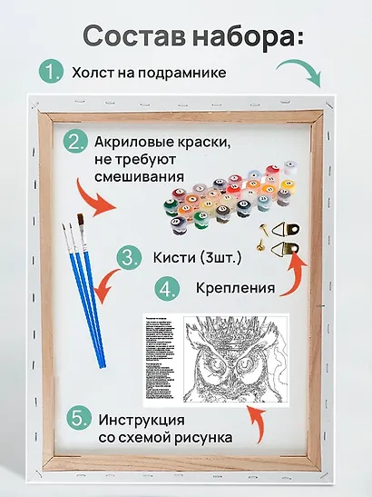 Холст с красками по номерам "Вечерняя Прага", 30 х 40 см - фото 6