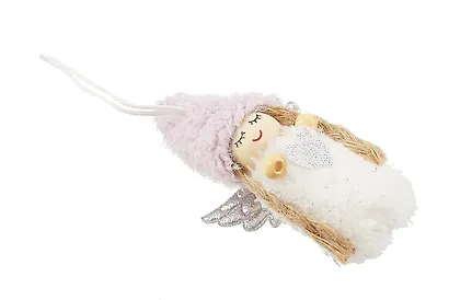 Новогоднее подвесное украшение Девочка-ангел в шапочке (текстиль) (9см) (12-06277-NY-8) - фото 4