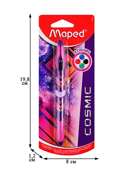 Ручка шариковая Maped, Cosmic Teens, автоматическая 4 цвета - фото 2