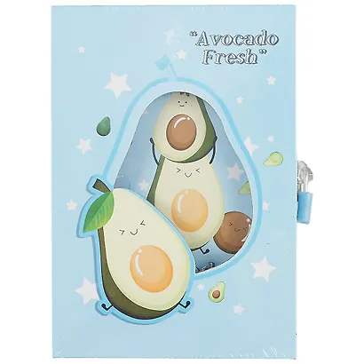 Записная книжка А6 50л "Avocado" в коробке с замочком, ассорти - фото 7